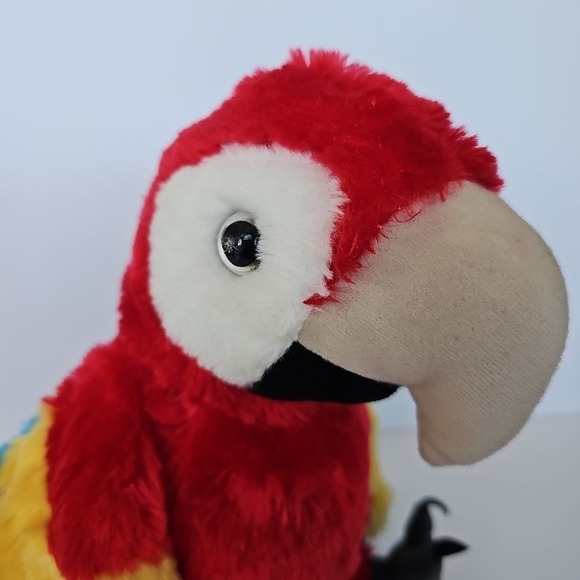 Wild Republic Scarlet Macaw Red Parrot Stuffed Animal Plush Toy Bird 11" - 1872 - Picture 2 of 9